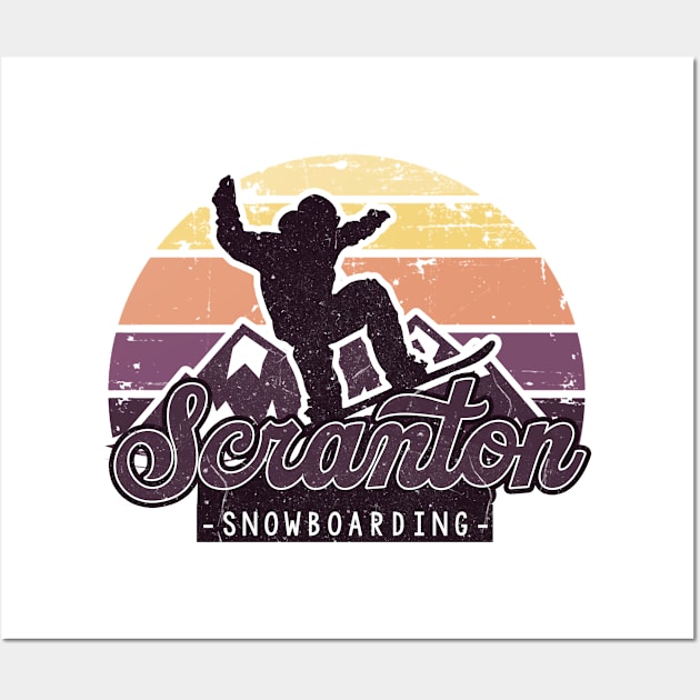 Scranton snowboard. Perfect present for mom girlfriend mother boyfriend dad father friend him or her Wall Art by SerenityByAlex